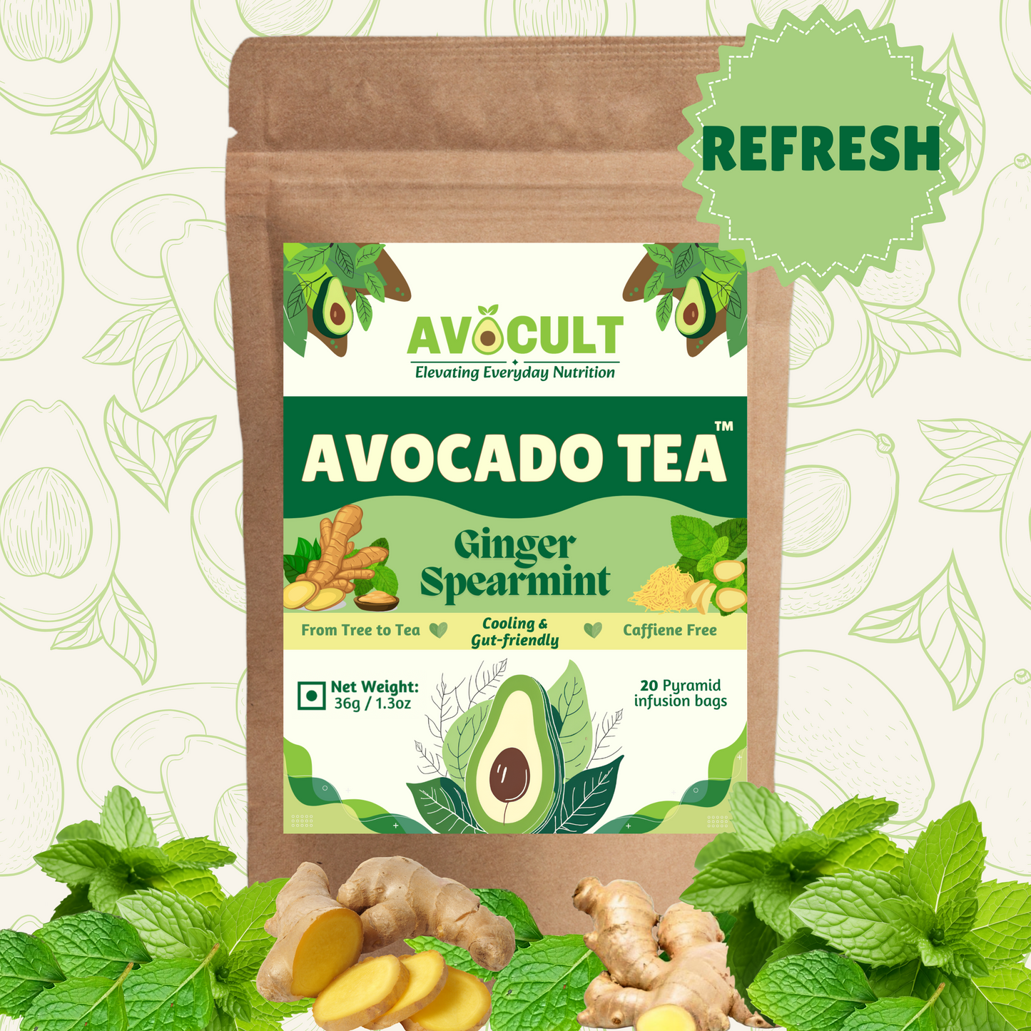Avocado Tea™ - Ginger Spearmint